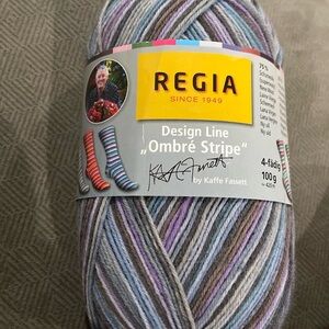 New Regia ombré stripe yarn.